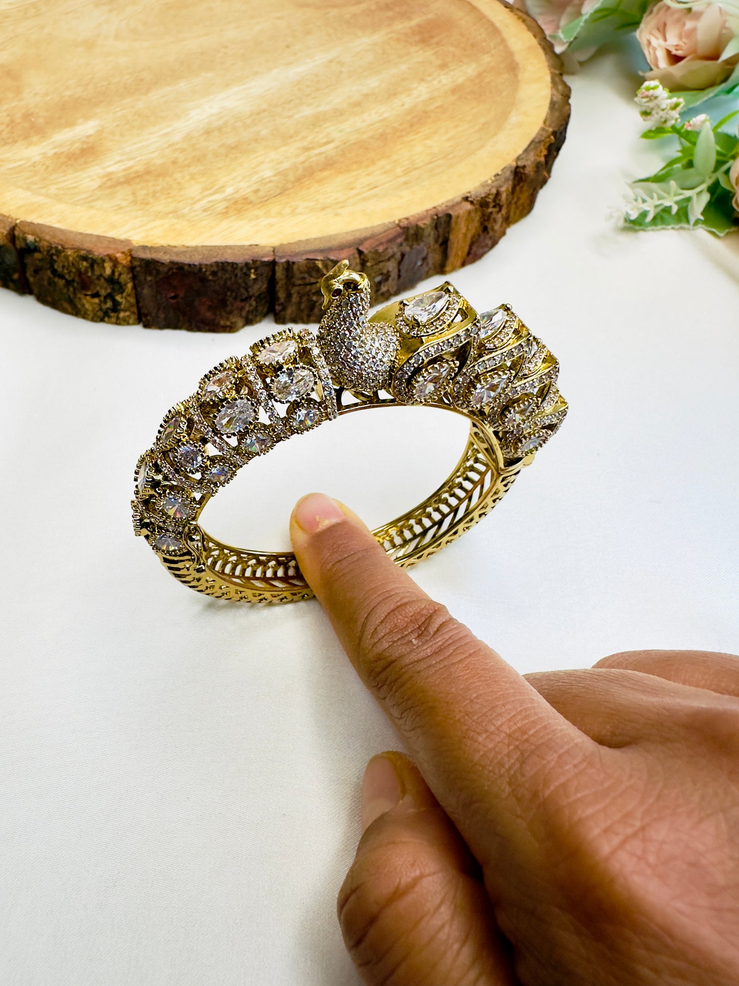 Peacock Clear Bracelet