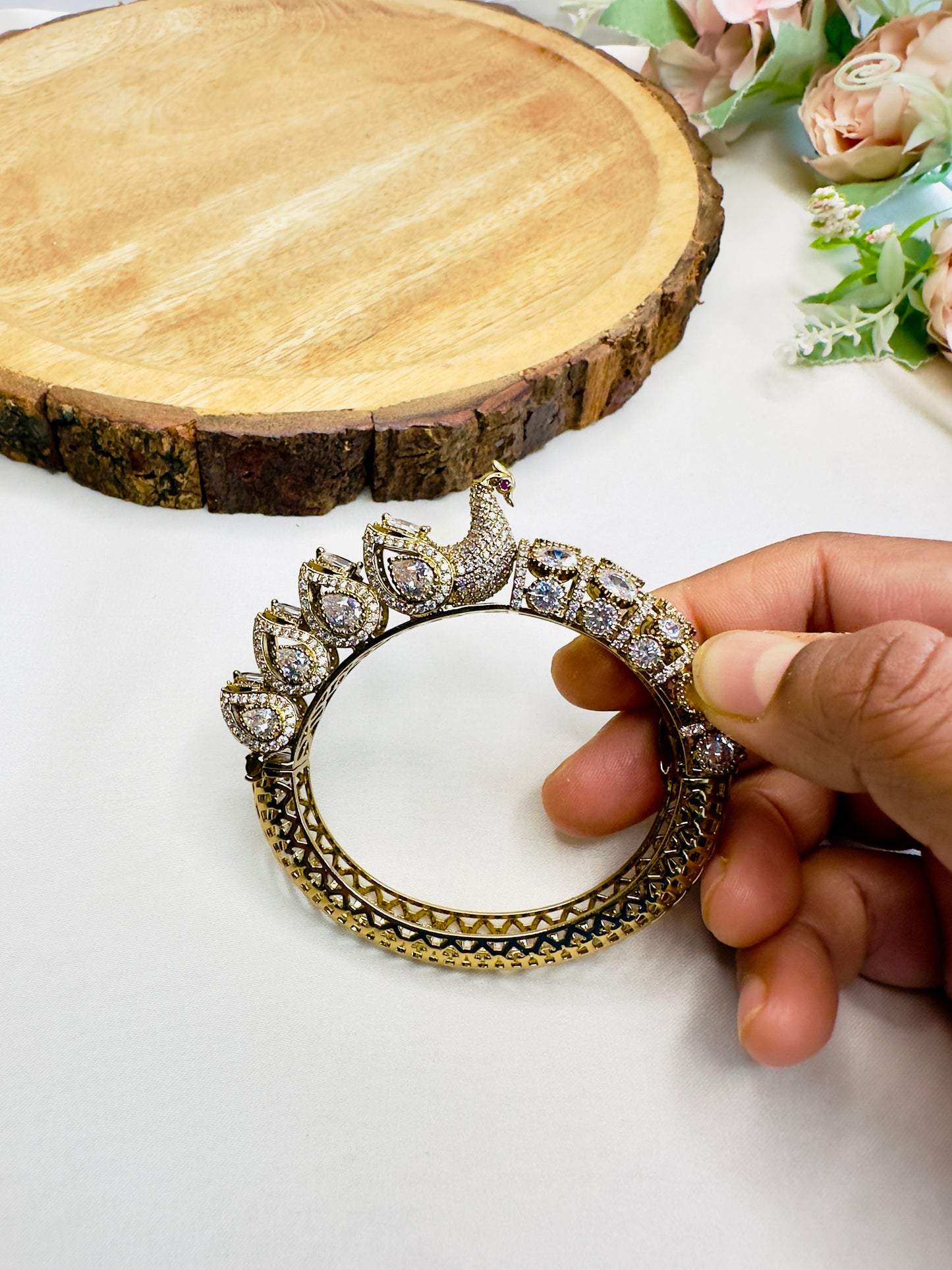 Peacock Clear Bracelet