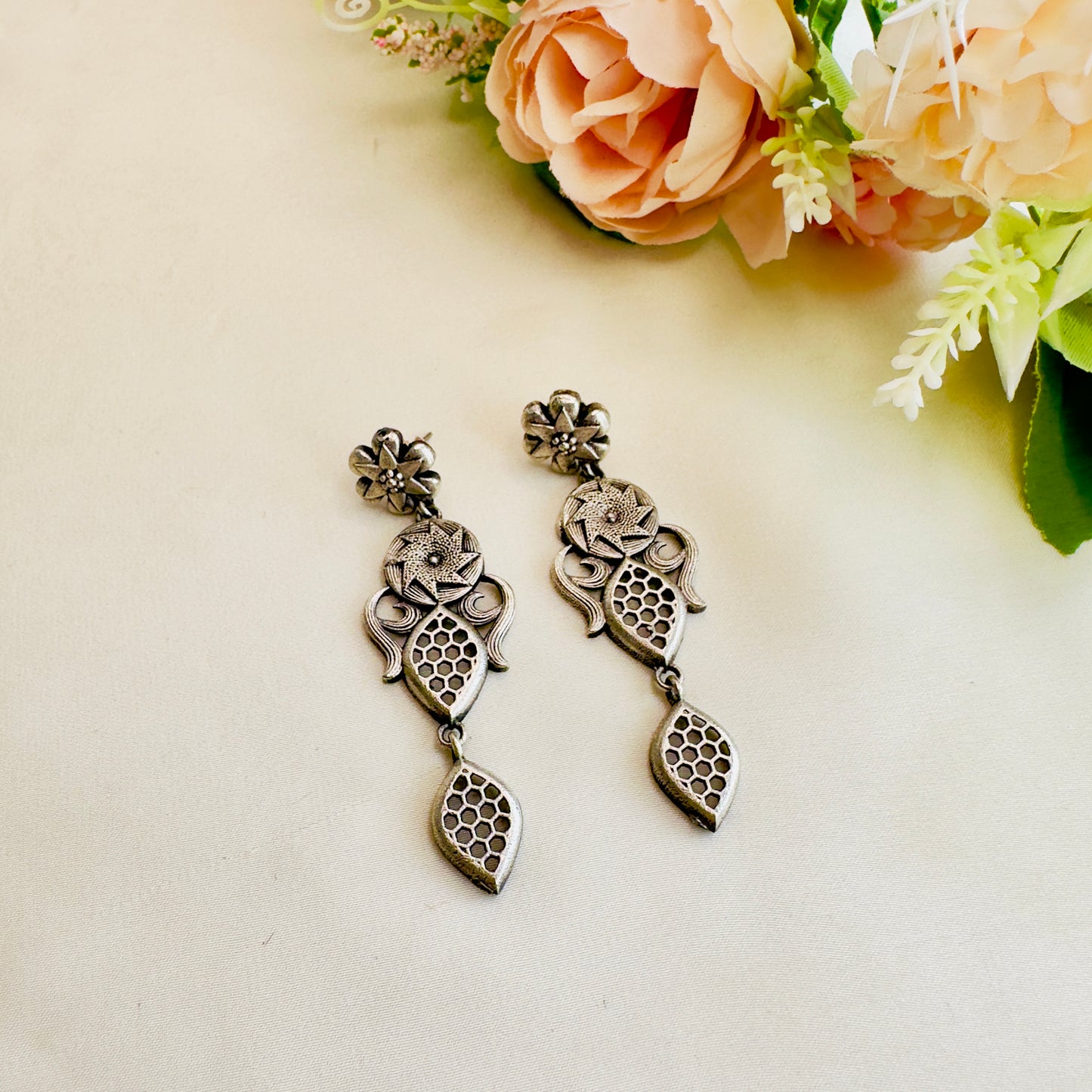 Silver Replica Long Necklace Set