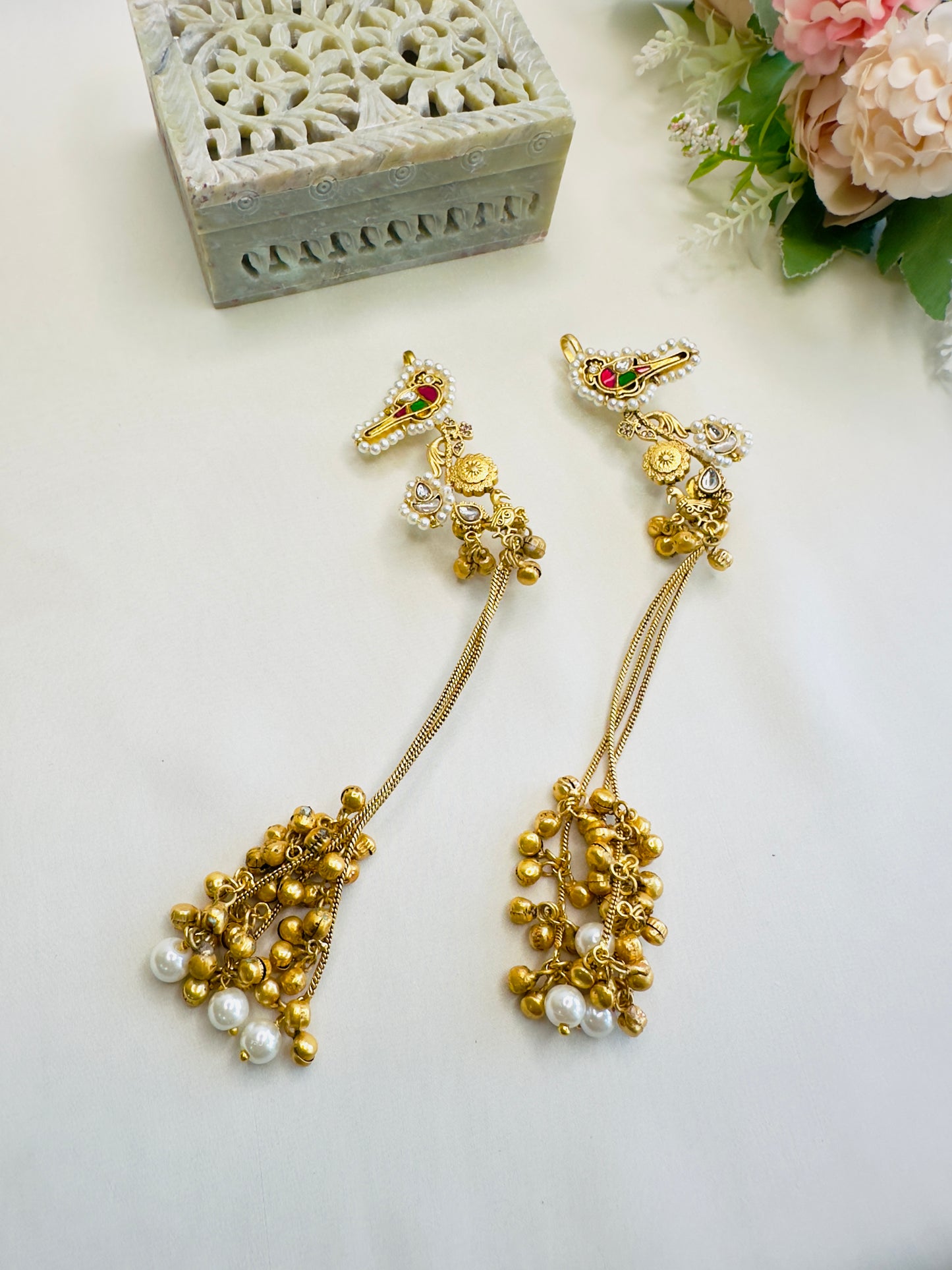 Kashmiri Earring with Ear cuff