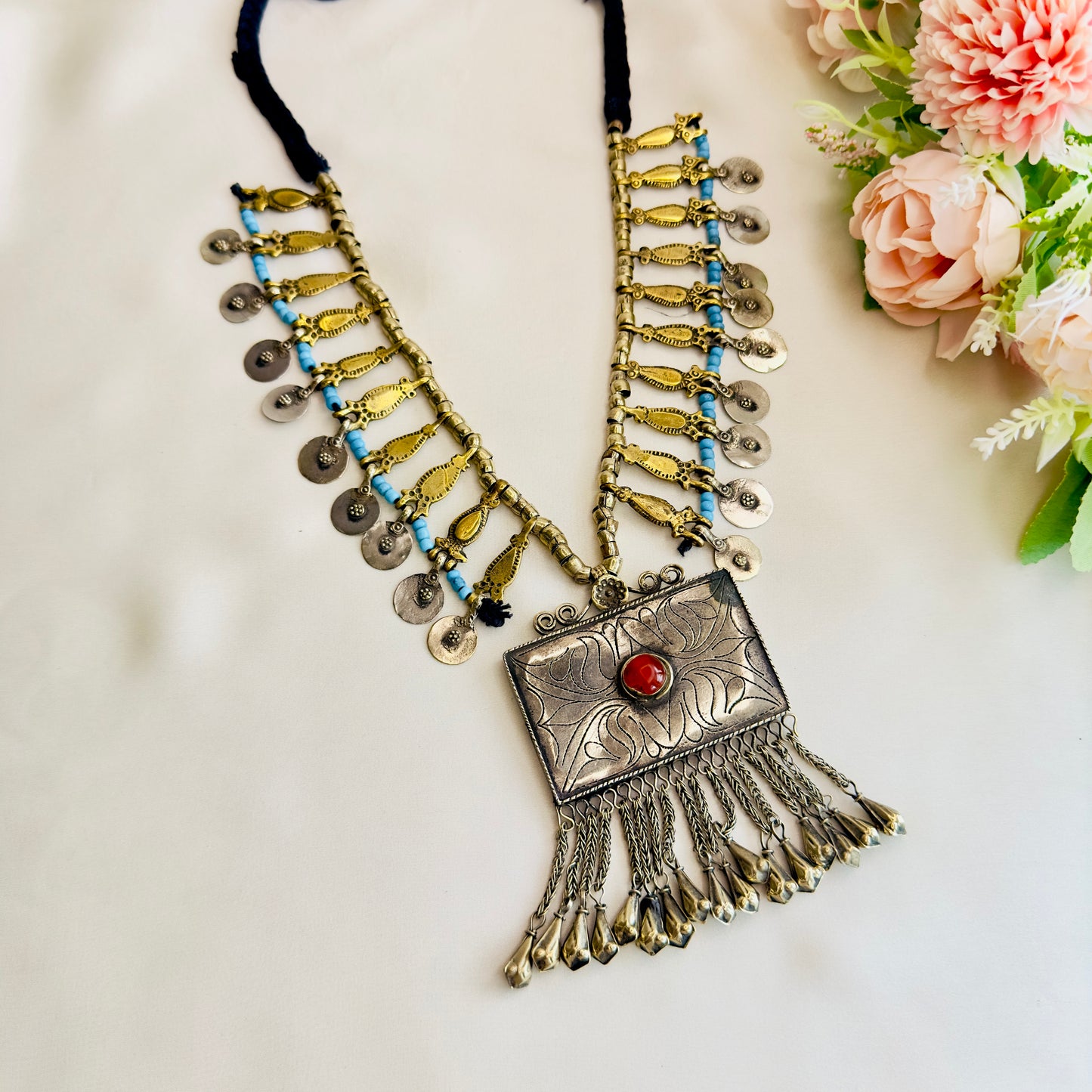 Real Afghani Silver Plated Necklace