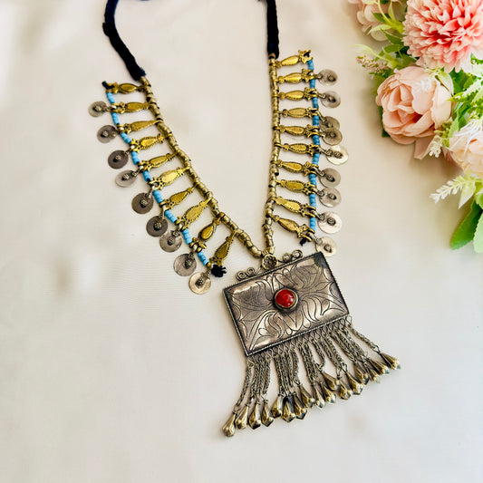 Real Afghani Silver Plated Necklace