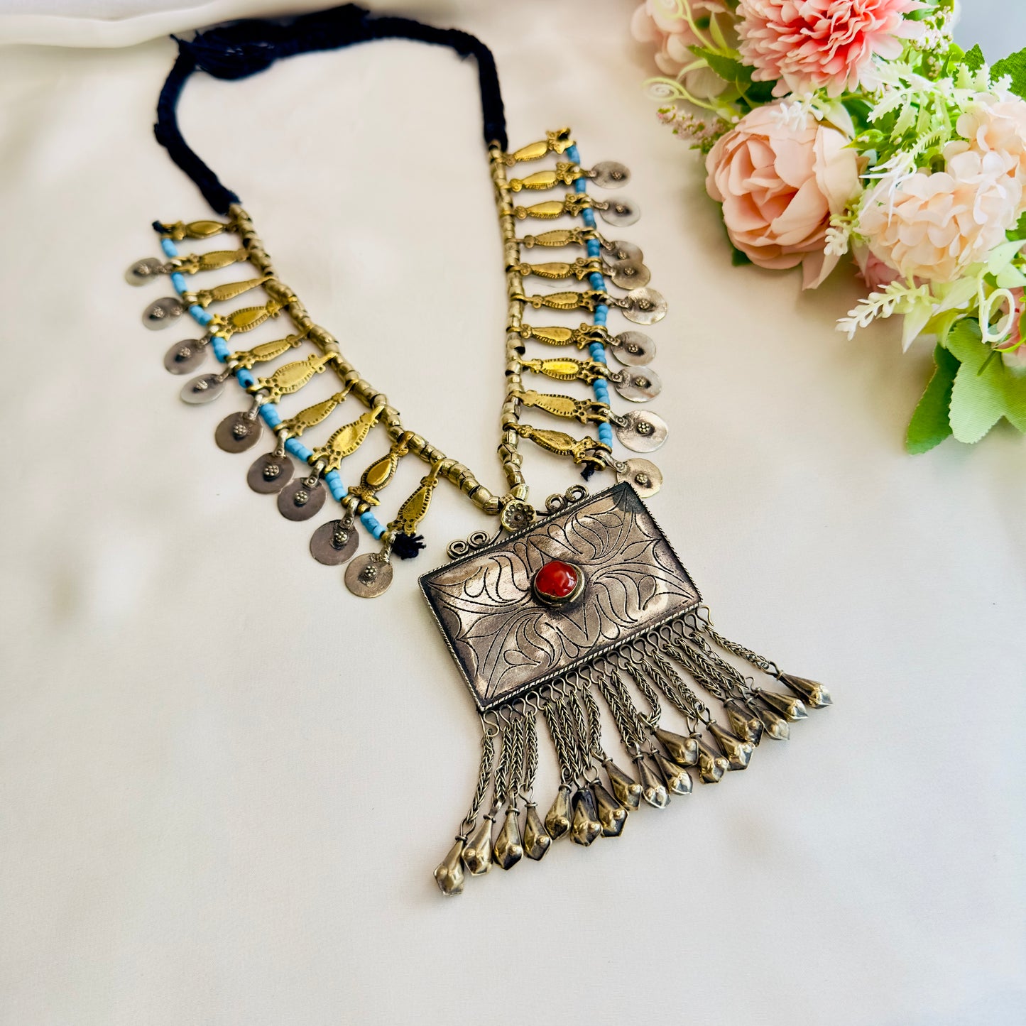 Real Afghani Silver Plated Necklace