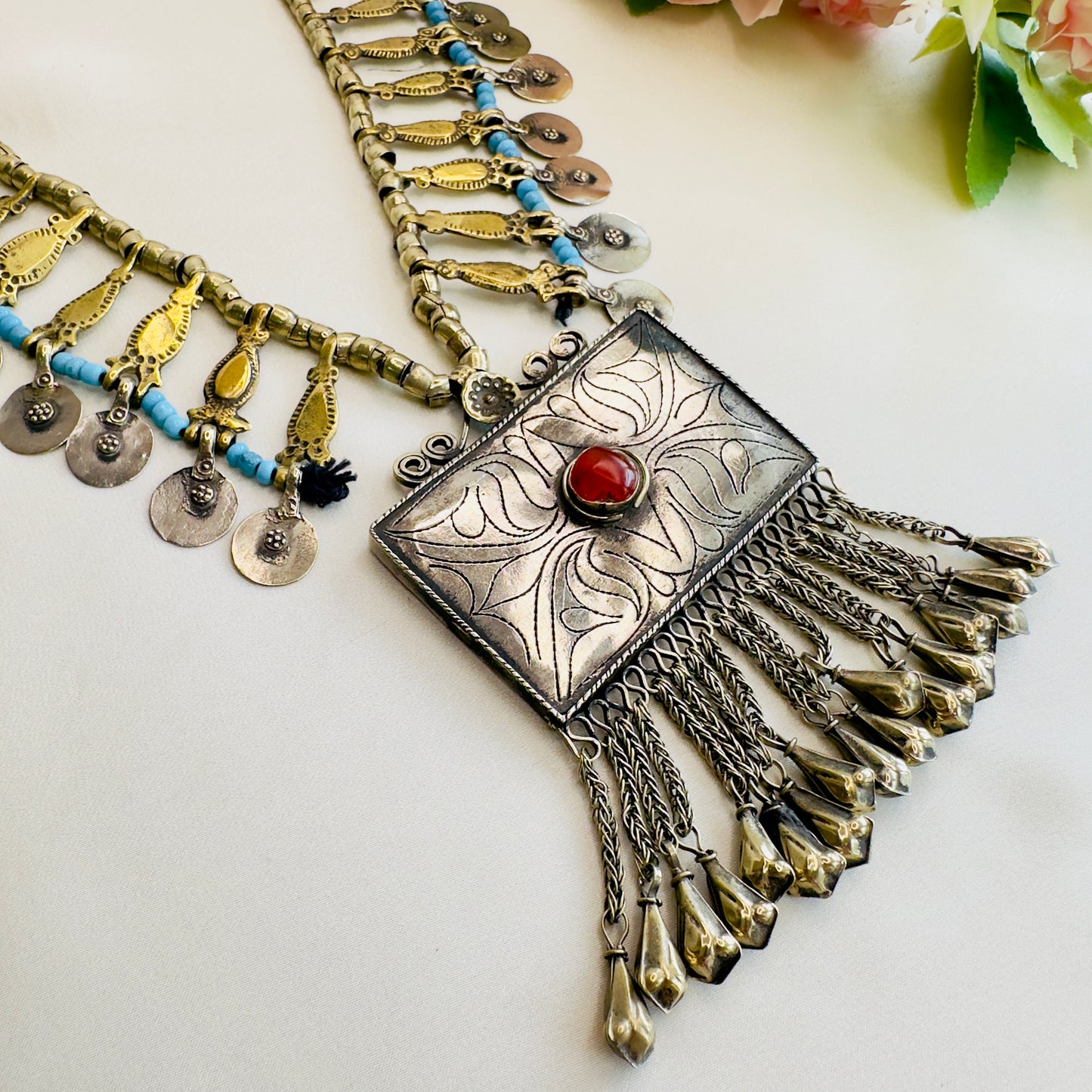 Real Afghani Silver Plated Necklace
