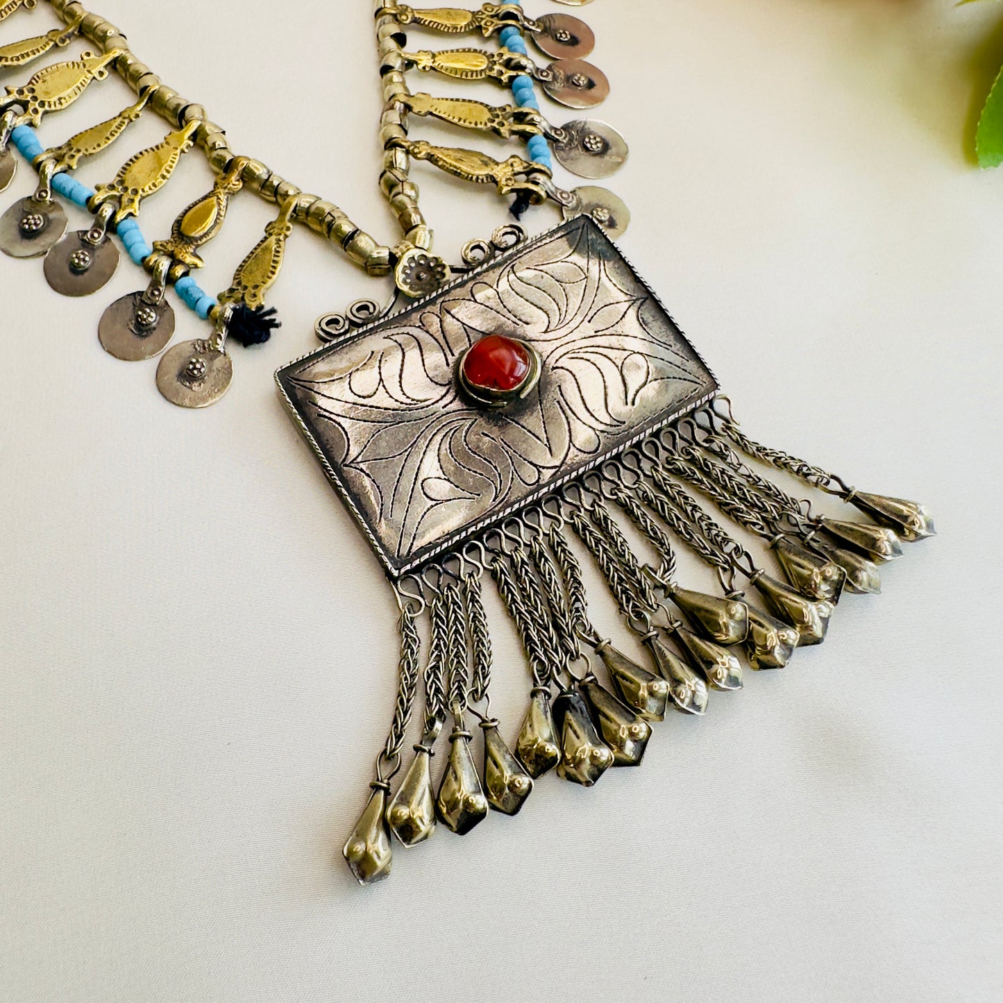 Real Afghani Silver Plated Necklace