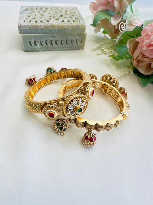 Three Jhumki Bangles Set