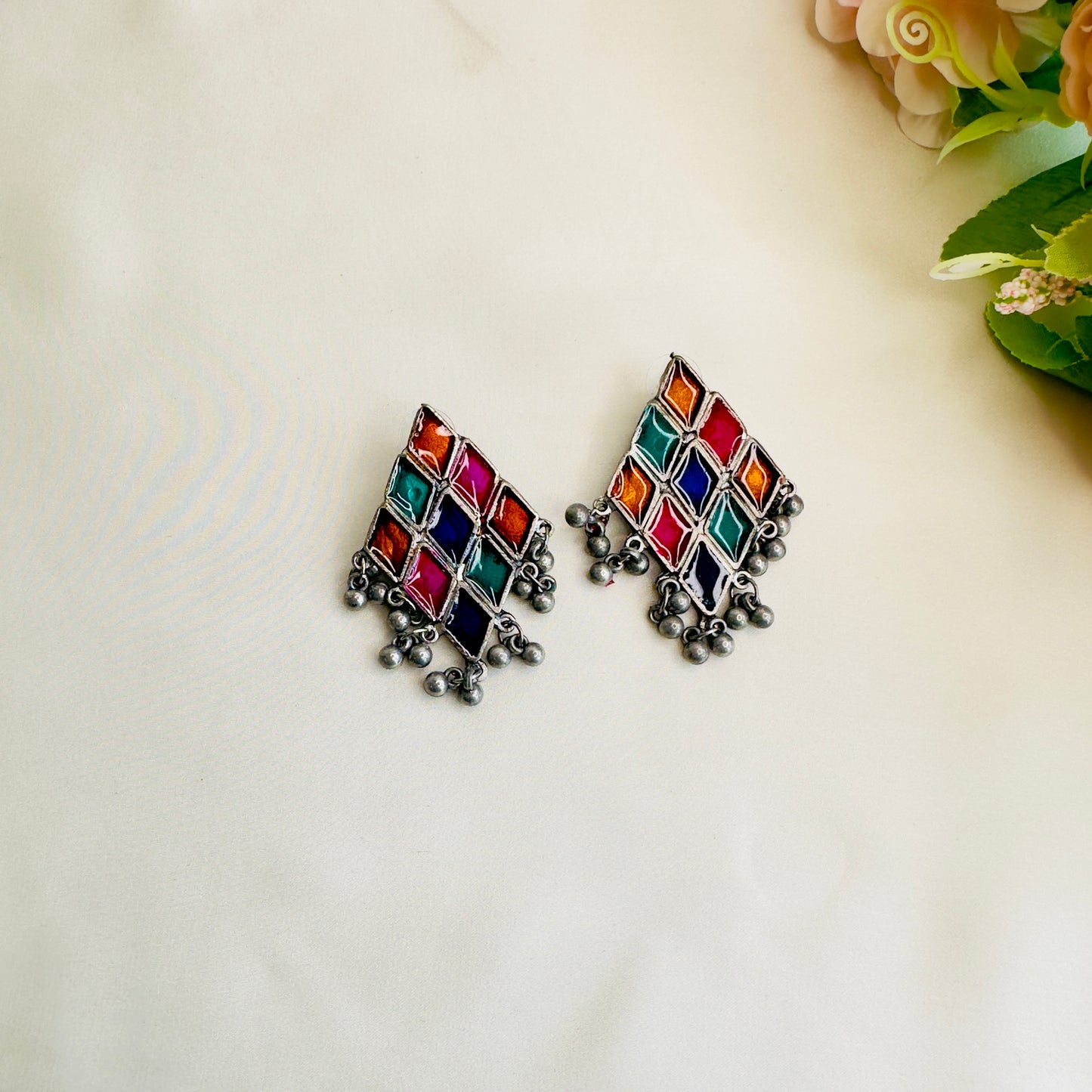 Multicolor Oxidized Long Necklace