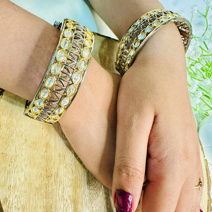 Dual tone Kundan Bangles