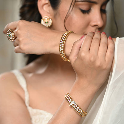 Elegant Polki Kundan Studded Bracelet