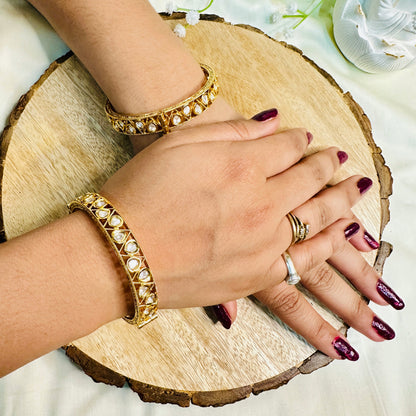 Polki Kundan Studded Bangles