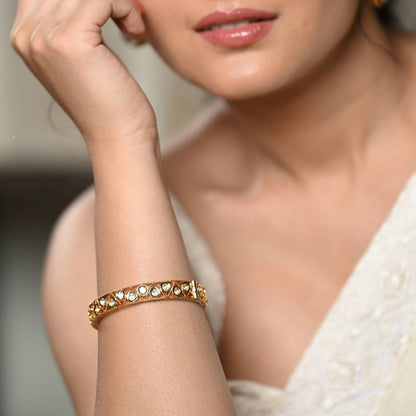 Polki Kundan Studded Bangles