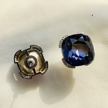 Mid night blue Swarovski stud Earrings