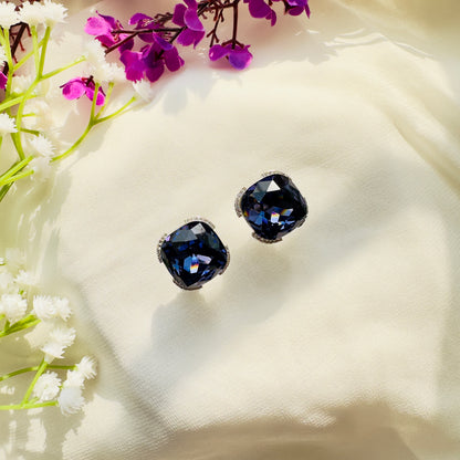 Mid night blue Swarovski stud Earrings