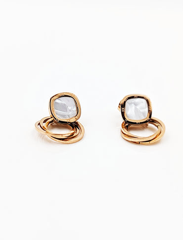 Stainless Steel shell Square fashion earring