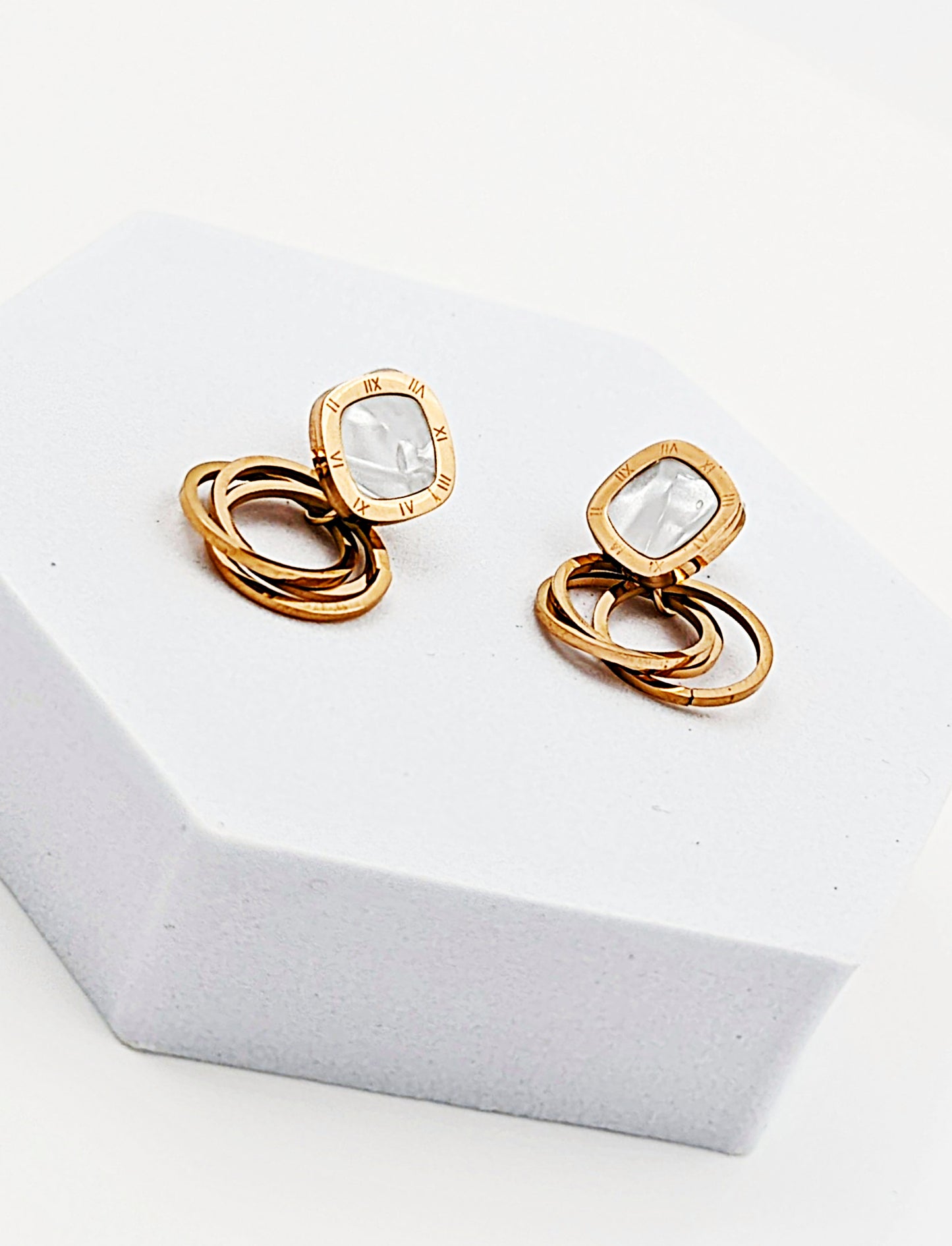 Stainless Steel shell Square fashion earring