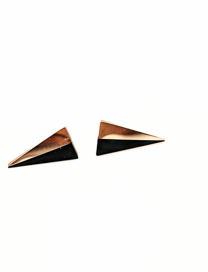 Rose Gold plated stainless steel Triangle stud earring