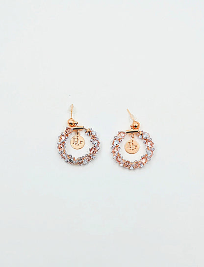 Rose Gold crystal round shape dangler