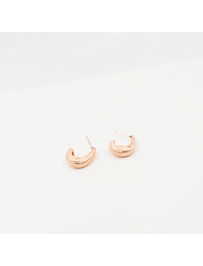 Rose Gold loop hoop earring