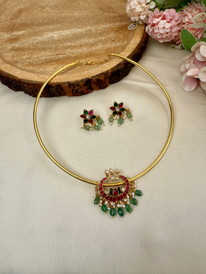 Jadau Pendant Hasli Set
