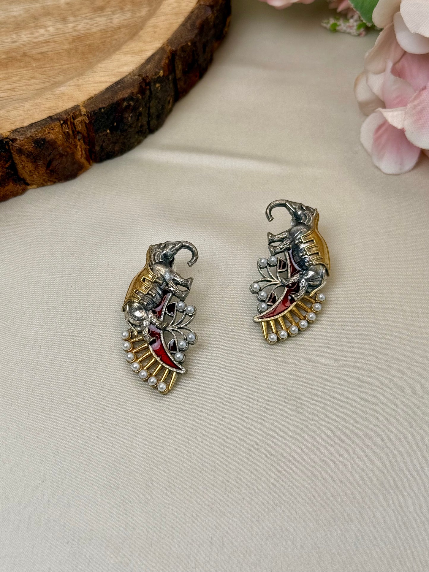 Elephant Dual tone Studs