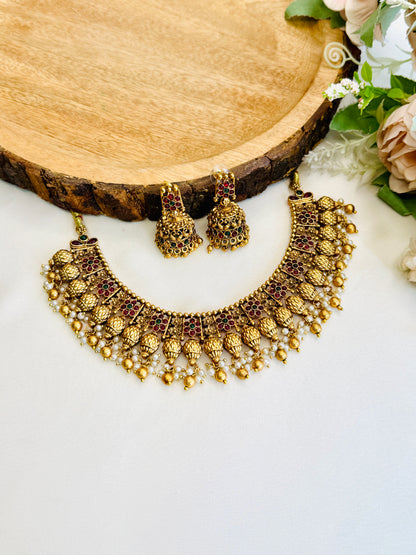 Necklace Set with Jhumki Earrings