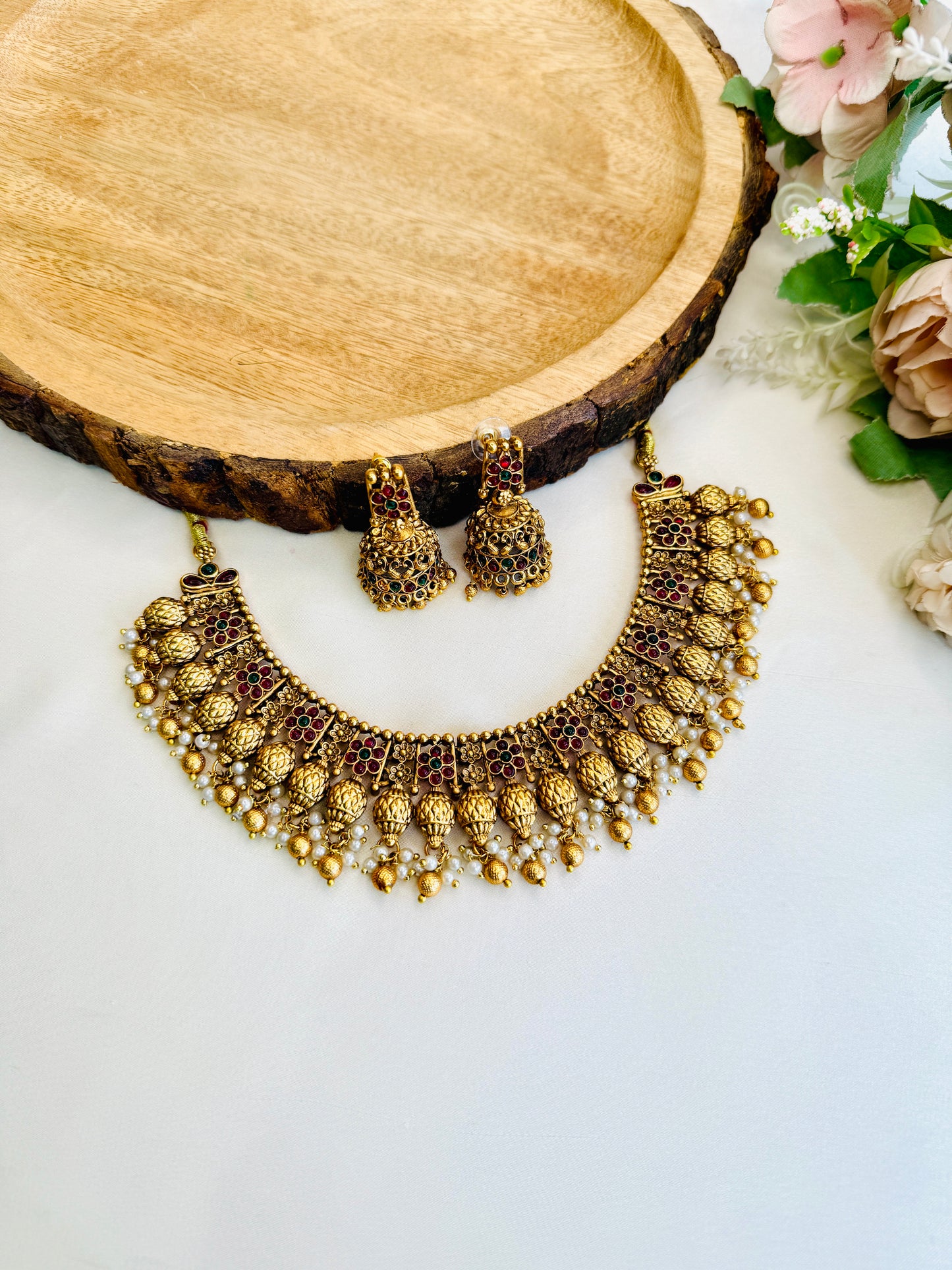 Necklace Set with Jhumki Earrings