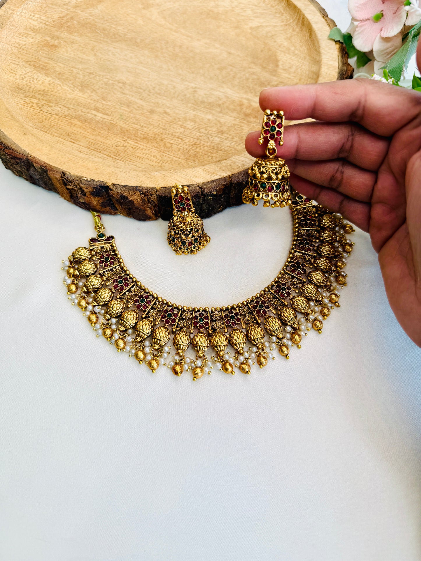 Necklace Set with Jhumki Earrings