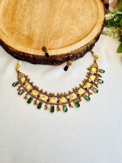 Green Ruby Choker Set