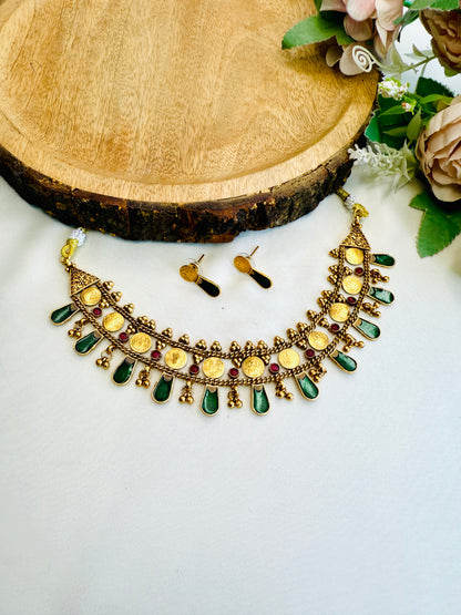 Green Ruby Choker Set