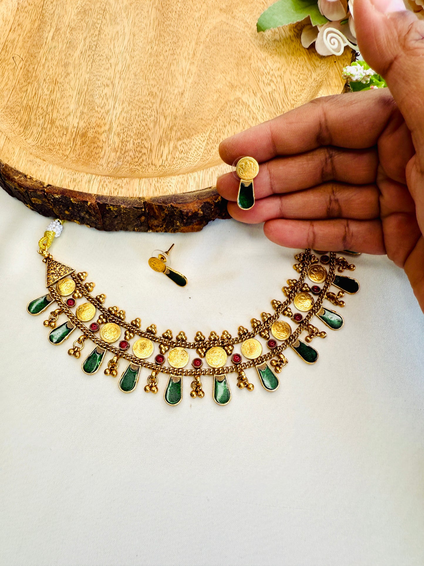 Green Ruby Choker Set