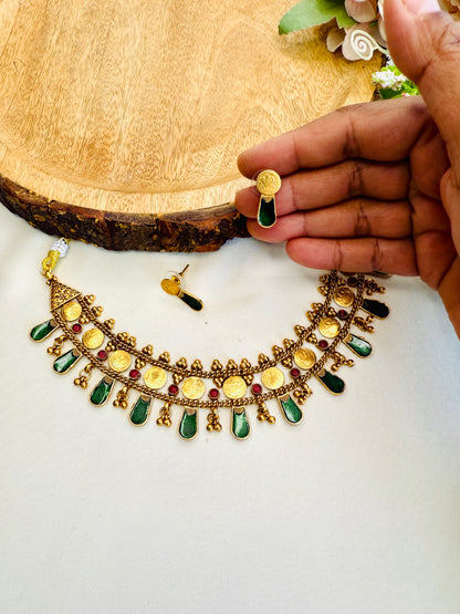 Green Ruby Choker Set