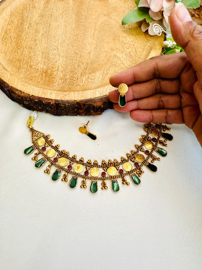 Green Ruby Choker Set