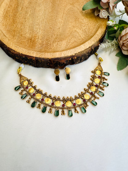 Green Ruby Choker Set