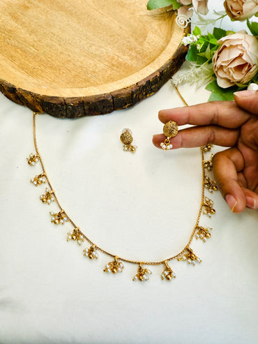 Pearl Chain Necklace Set