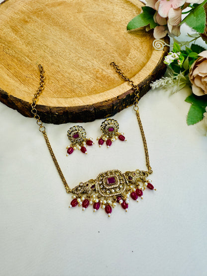 Ruby Elephant AD Choker Set