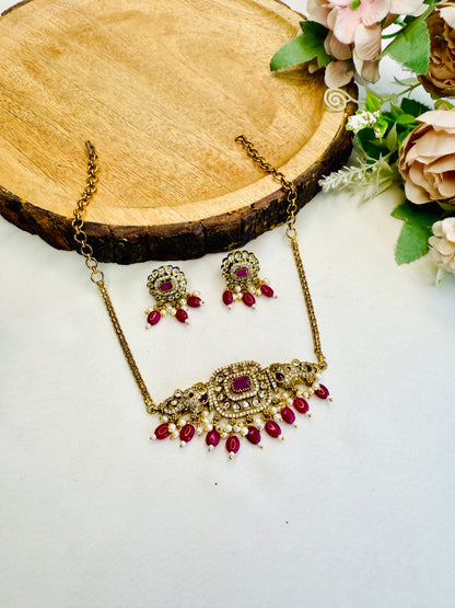 Ruby Elephant AD Choker Set