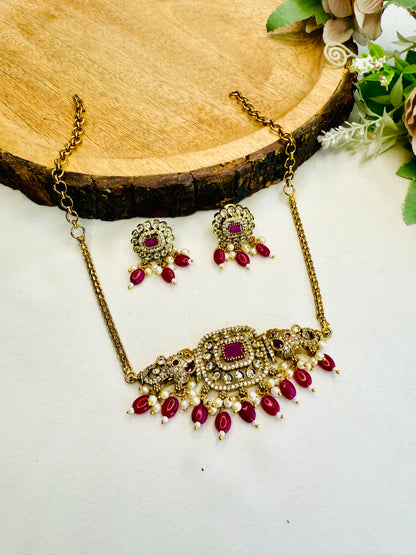 Ruby Elephant AD Choker Set