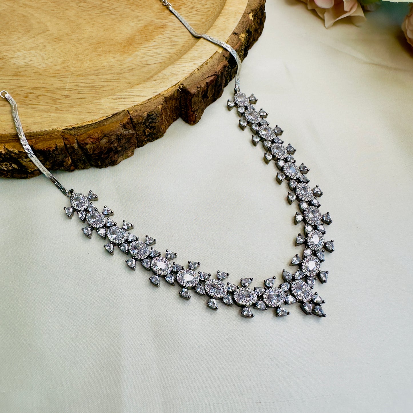 3A CZ short Necklace Set