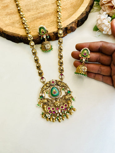 Rajwadi Pendant Mid length Necklace