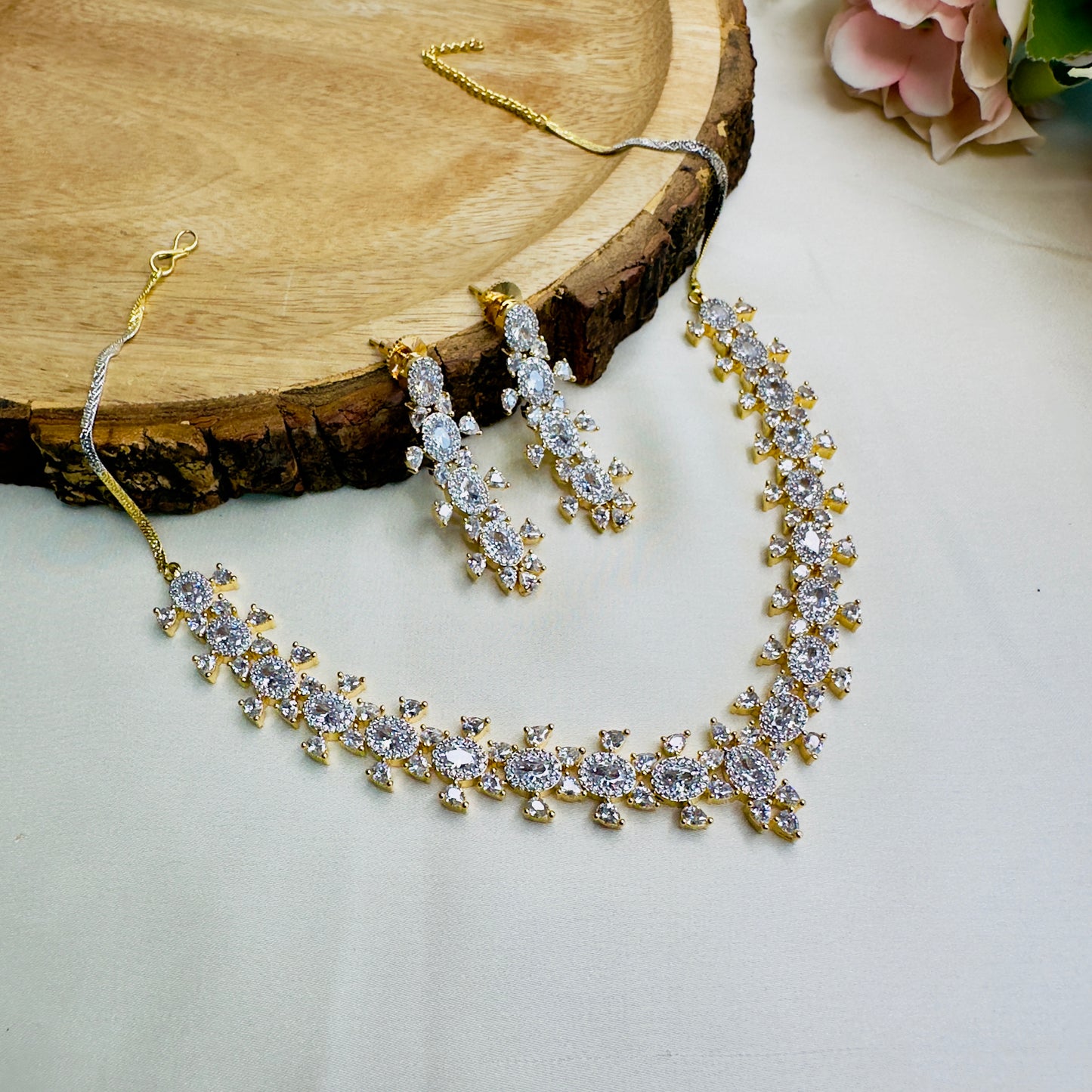 3A CZ short Necklace Set