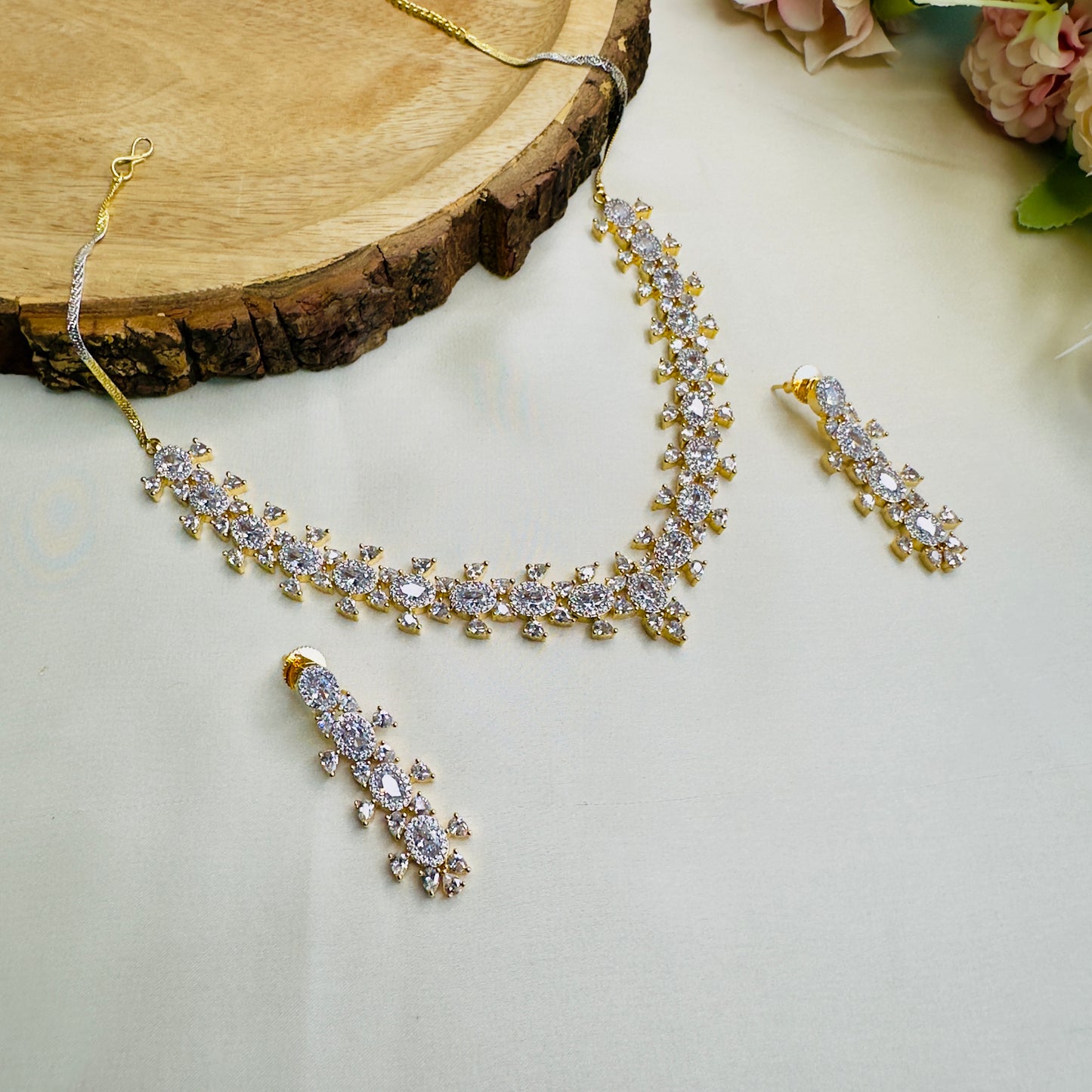 3A CZ short Necklace Set