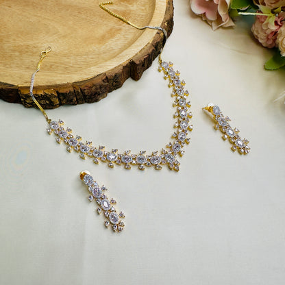 3A CZ short Necklace Set