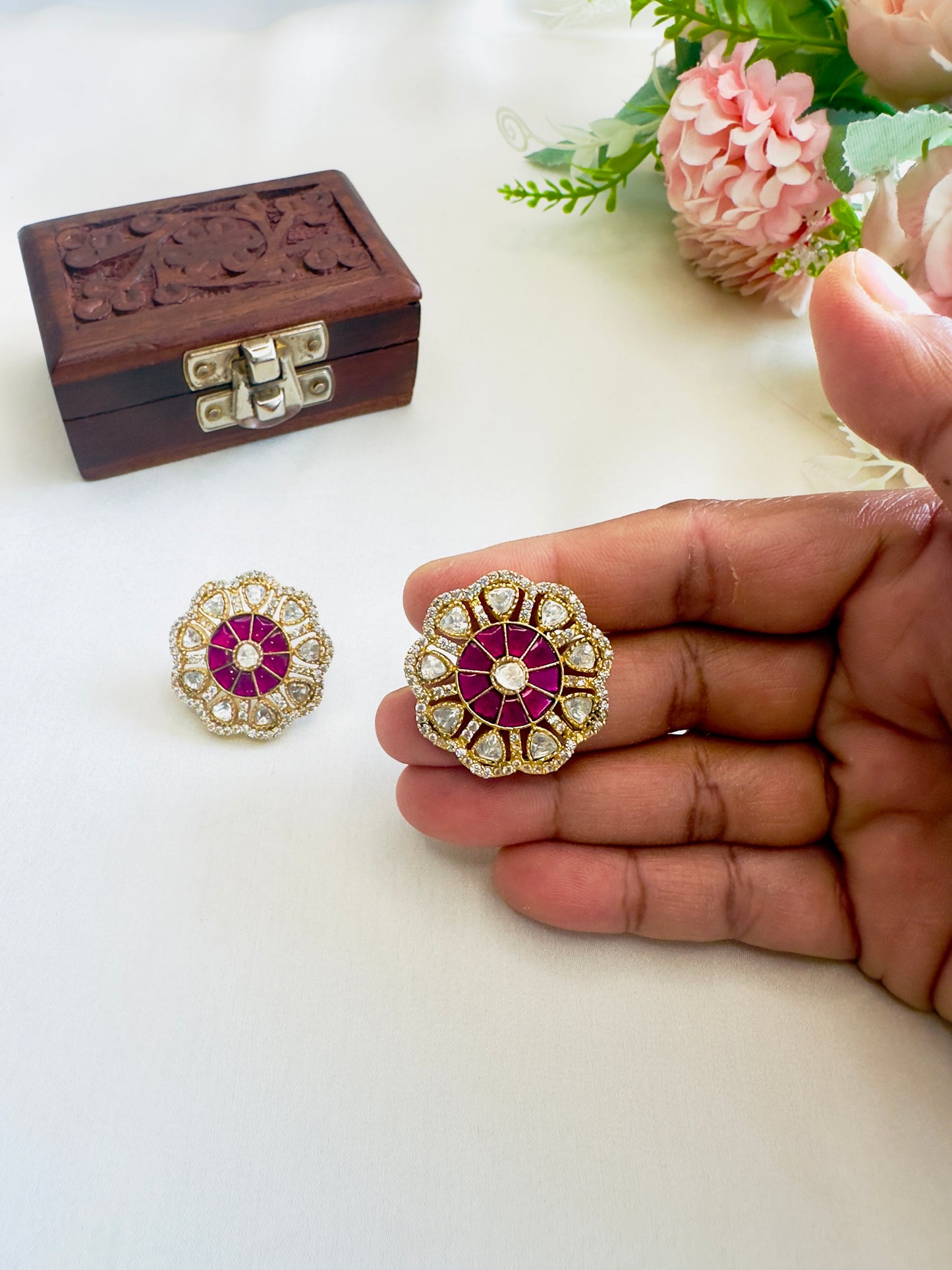 Jadau AD studs Earrings