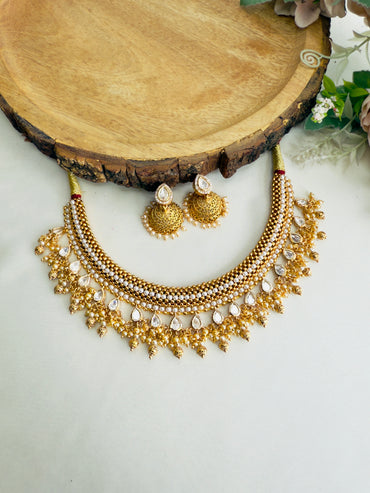 Moissanite Thushi Necklace Set