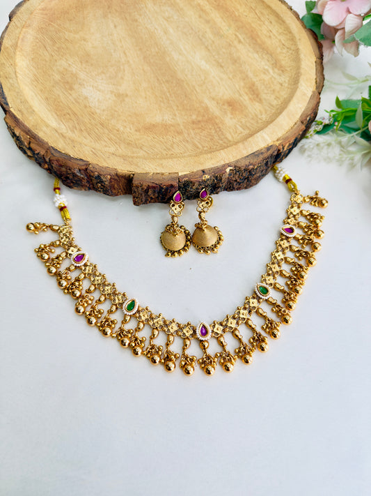 Sleek Rajwadi Necklace Set