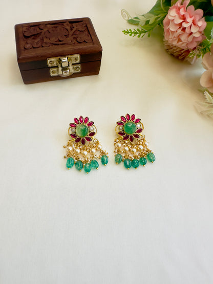 Multicolor Jadu Studs Earrings