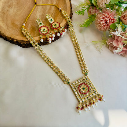 Reverse AD Long Necklace Set