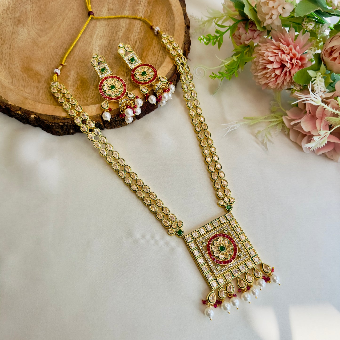 Reverse AD Long Necklace Set