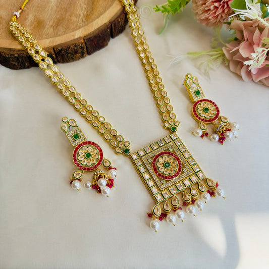 Reverse AD Long Necklace Set