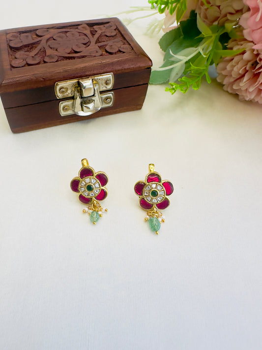 Five Petals Flower Bugadi Earrrings